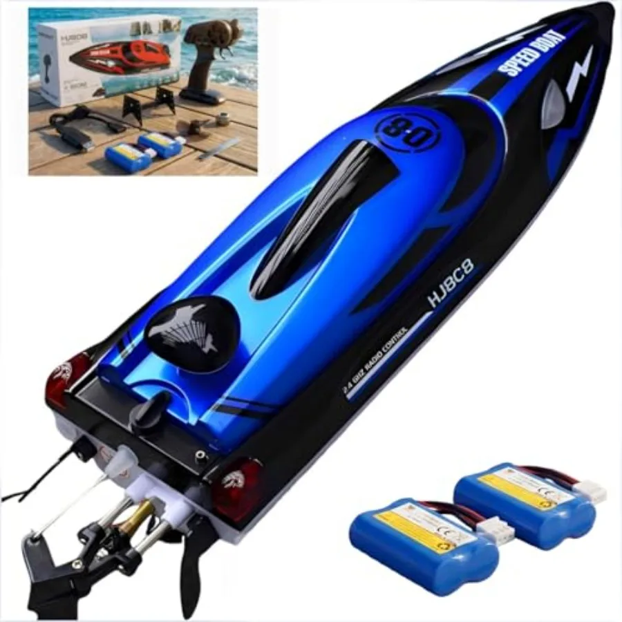 RC boat for lakes, pools rivers; ABS plastic; red; 25 KPH speed, waterproof, includes two 1100mAh batteries, 14-inch size
RC boat for lakes, pools rivers; ABS plastic; red; 25 KPH speed, waterproof, includes two 1100mAh batteries, 14-inch size