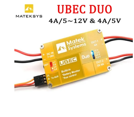 Система MATEK UBEC DUO 4A 5 В ~ 12 В для радиоуправляемого квадрокоптера, самолета, мультикоптера, мощная модель FPV дрона
Система MATEK UBEC DUO 4A 5 В ~ 12 В для радиоуправляемого квадрокоптера, самолета, мультикоптера, мощная модель FPV дрона