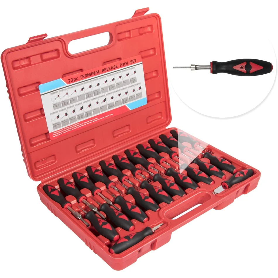 TM 23pcs Car Universal Terminal Release Removal Tools Set Automotive Wiring Connector Crimp Pin Extractor For BMW Ford VW PT1549
TM 23pcs Car Universal Terminal Release Removal Tools Set Automotive Wiring Connector Crimp Pin Extractor For BMW Ford VW PT1549