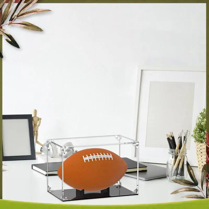 Reliable-Football Display Case Acrylic Football Holder With Lid And Black Base Clear Football Boxes With Ball Holder
Reliable-Football Display Case Acrylic Football Holder With Lid And Black Base Clear Football Boxes With Ball Holder