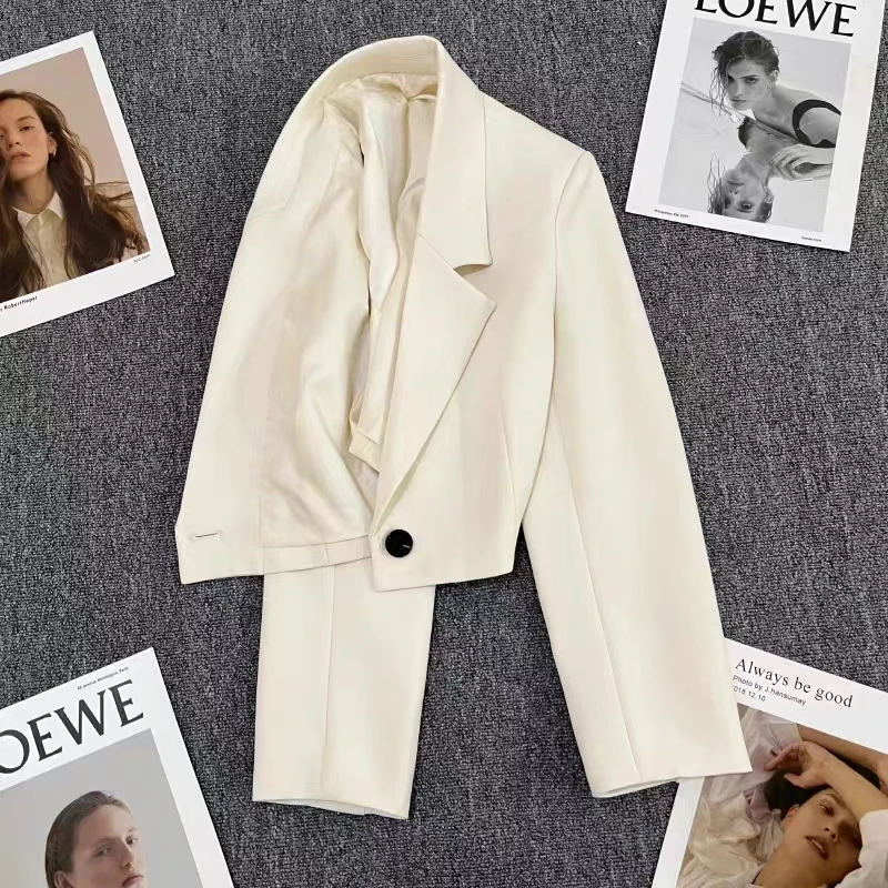 2023 Korean Fashion Suit Jacket Women Long Sleeve Cropped Coat Office-lady Single-button Woman Autumn Winter Lady Jackets 29356
2023 Korean Fashion Suit Jacket Women Long Sleeve Cropped Coat Office-lady Single-button Woman Autumn Winter Lady Jackets 29356