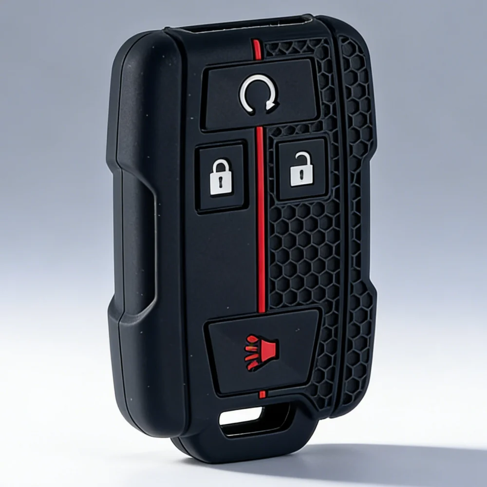 Silicone Car Key Cover Case Fob for Chevrolet Suburban Silverado GMC Terrain Yukon Tahoe Sierra Smart Auto Accessories Key Ring
Silicone Car Key Cover Case Fob for Chevrolet Suburban Silverado GMC Terrain Yukon Tahoe Sierra Smart Auto Accessories Key Ring