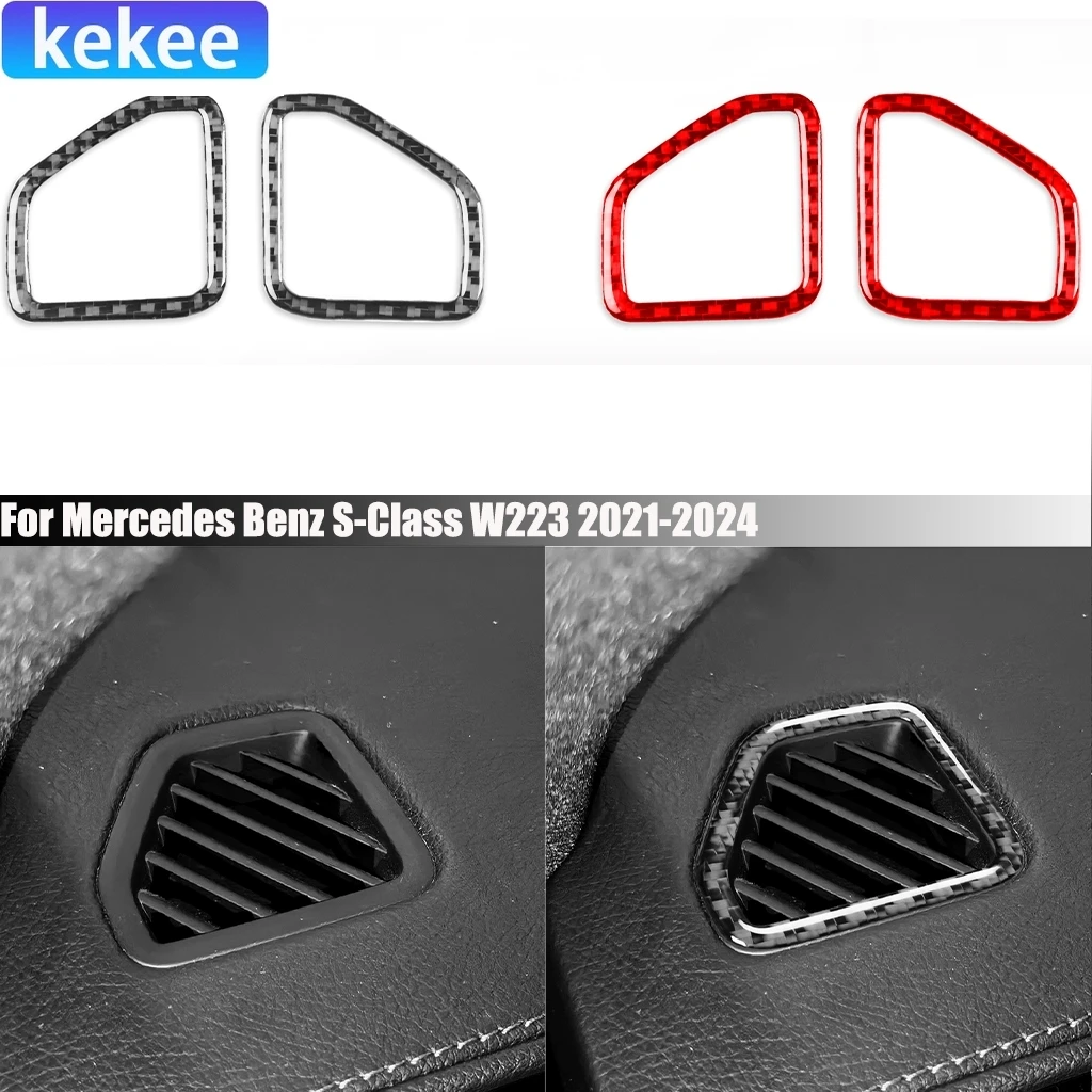 Carbon Fiber Dashboard Air Outlet Vent Car Accessories Cover Sticker Interior Trim For Mercedes Benz S-Class W223 2021 2022-2024
Carbon Fiber Dashboard Air Outlet Vent Car Accessories Cover Sticker Interior Trim For Mercedes Benz S-Class W223 2021 2022-2024