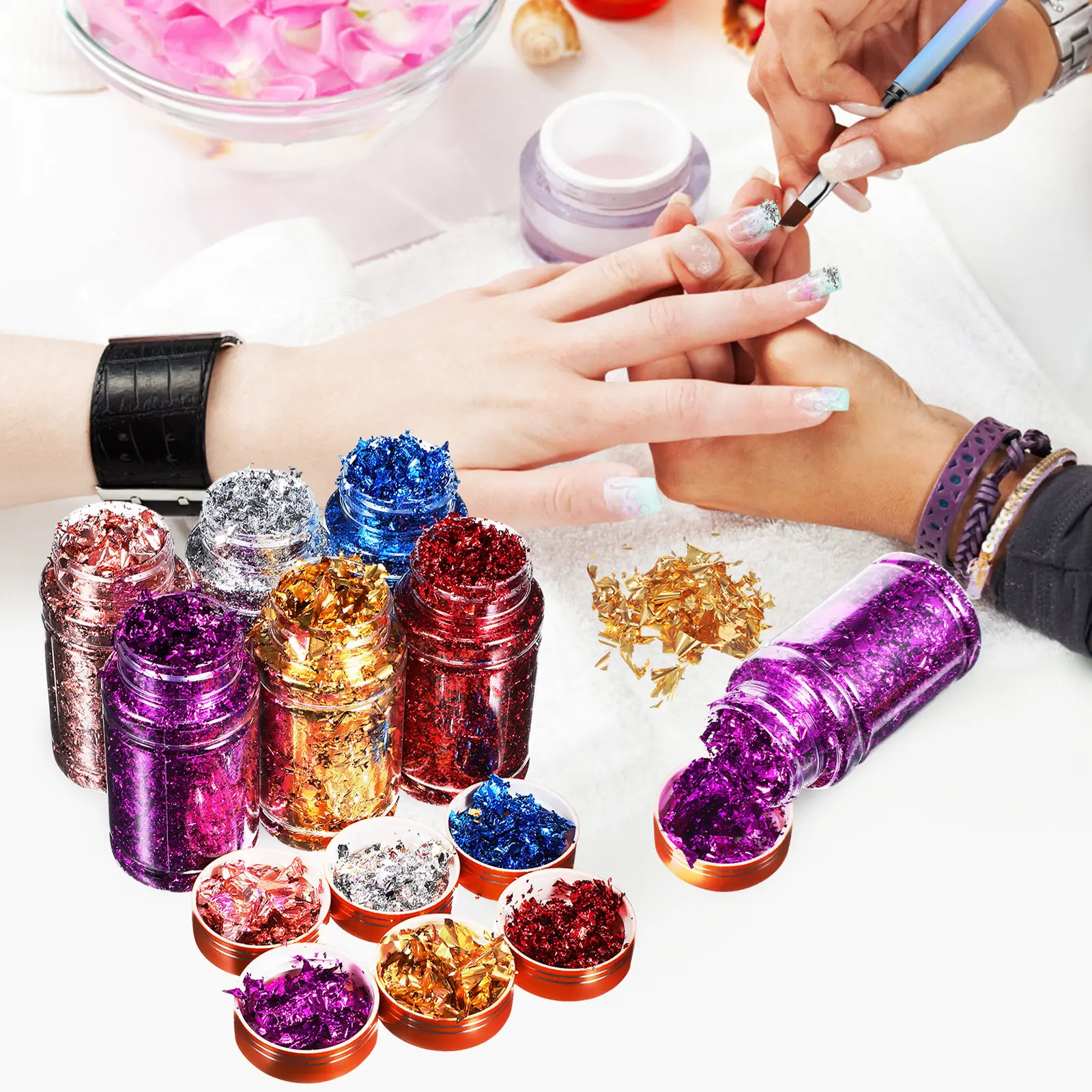 6 Bottles 30g Each Gold Flakes Nails Resin Craft Foil Decor Gift Art Supplies Nail Glitter nament Leaf Practicality Durability
6 Bottles 30g Each Gold Flakes Nails Resin Craft Foil Decor Gift Art Supplies Nail Glitter nament Leaf Practicality Durability