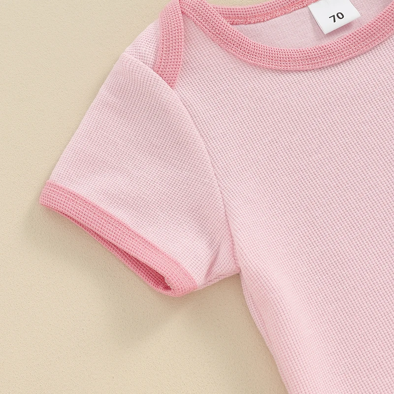 Baby Boy Girl Summer Outfit Patchwork Crew Neck Short Sleeve Rompers Elastic Waist Shorts 2Pcs Clothes Set
Baby Boy Girl Summer Outfit Patchwork Crew Neck Short Sleeve Rompers Elastic Waist Shorts 2Pcs Clothes Set
