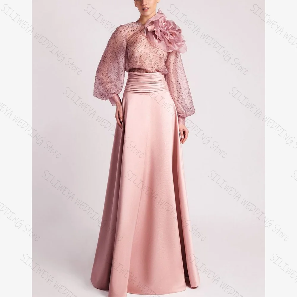 Fashion New Pink A-Line Long Sleeves Chic Prom Dresses Floor-Length Female Party Evening Gown
Fashion New Pink A-Line Long Sleeves Chic Prom Dresses Floor-Length Female Party Evening Gown