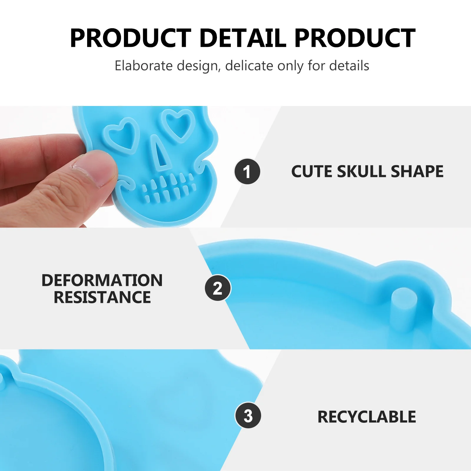 5pcs Keychain Molds Silicone Diy Pendant Making Mold Epoxy Resin Crafts Skull Shape Charm Craft Tool Key Ring Pendent
5pcs Keychain Molds Silicone Diy Pendant Making Mold Epoxy Resin Crafts Skull Shape Charm Craft Tool Key Ring Pendent