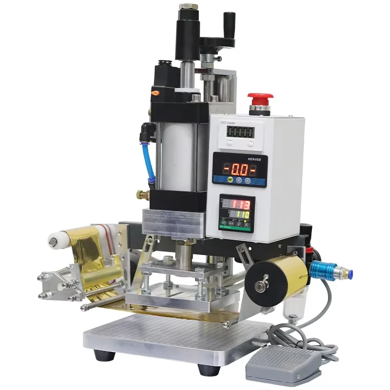 Hot Printer Pneumatic Foil Stamping Pressing Embossing Machine For PVC Leather Wood Custom Logo Bronzing Hot Stamping Machine
Hot Printer Pneumatic Foil Stamping Pressing Embossing Machine For PVC Leather Wood Custom Logo Bronzing Hot Stamping Machine