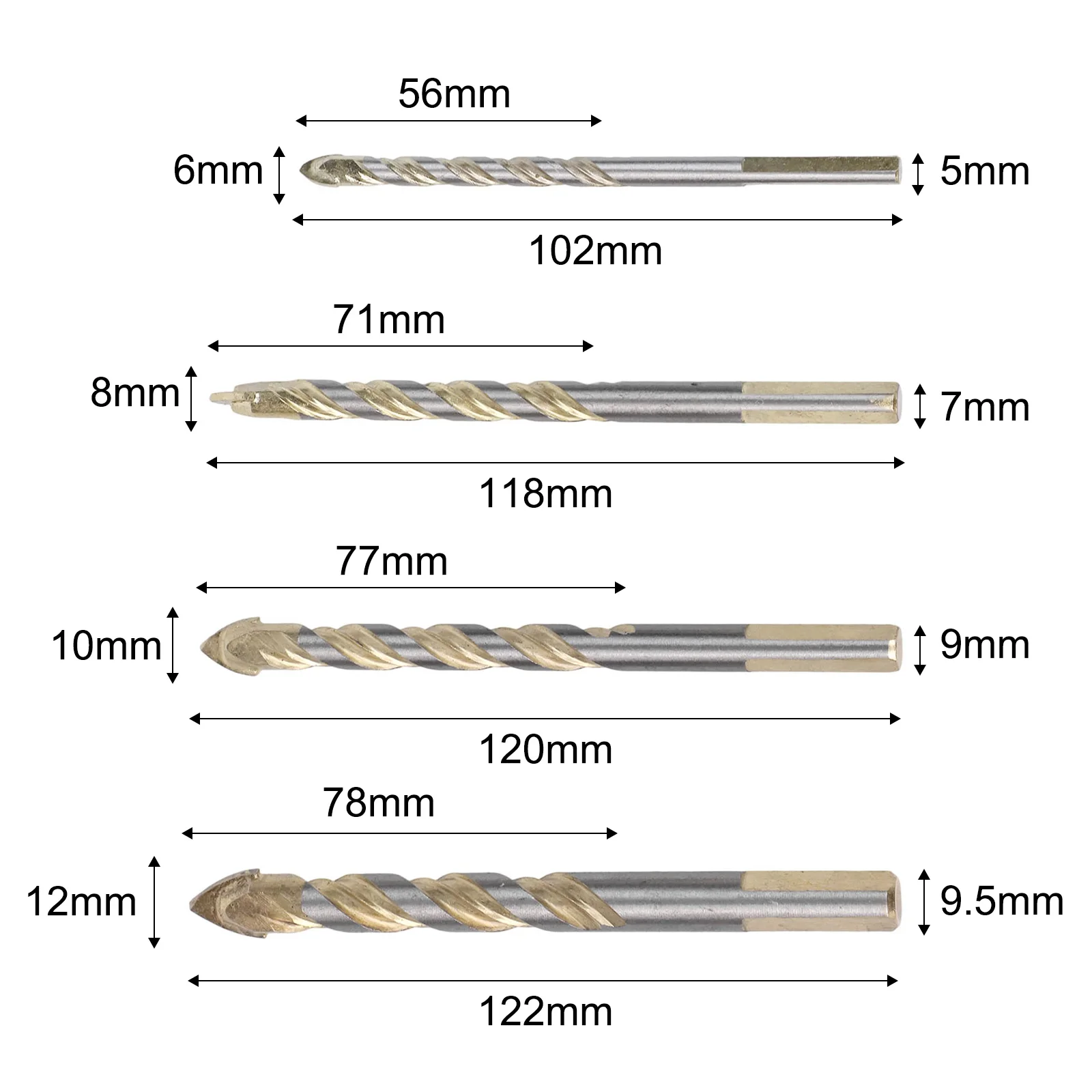 Concrete Drill Bits Carbide Drill Bits DIY Drilling Projects Cemented Carbide Material Efficient Chip Removal For Hard Materials
Concrete Drill Bits Carbide Drill Bits DIY Drilling Projects Cemented Carbide Material Efficient Chip Removal For Hard Materials