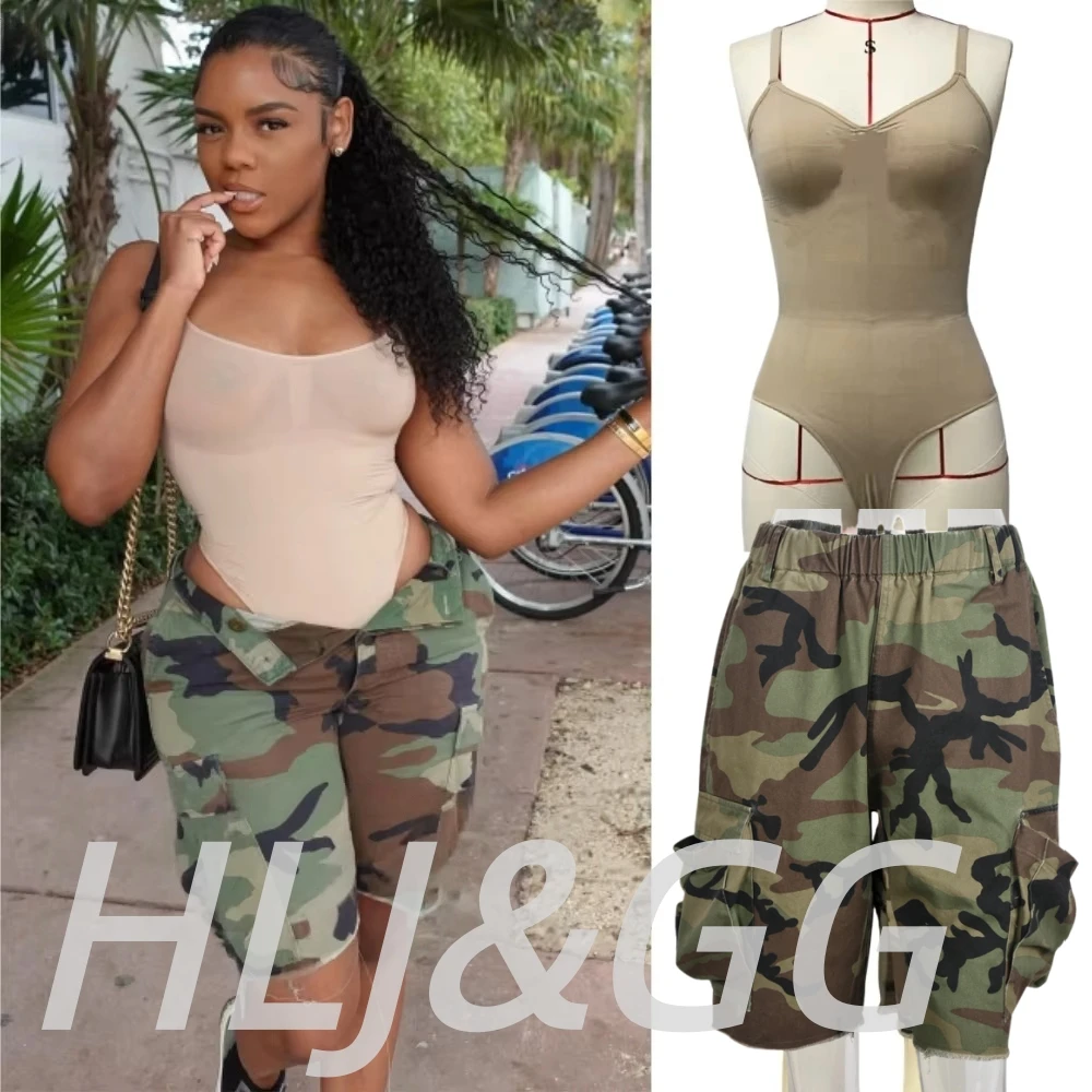 HLJ&GG Fashion Y2K Camouflage Pocket Cargo Shorts Two Piece Sets Women Spaghetti Strap Bodycon Bodysuits And Shorts Outfits 2026
HLJ&GG Fashion Y2K Camouflage Pocket Cargo Shorts Two Piece Sets Women Spaghetti Strap Bodycon Bodysuits And Shorts Outfits 2026