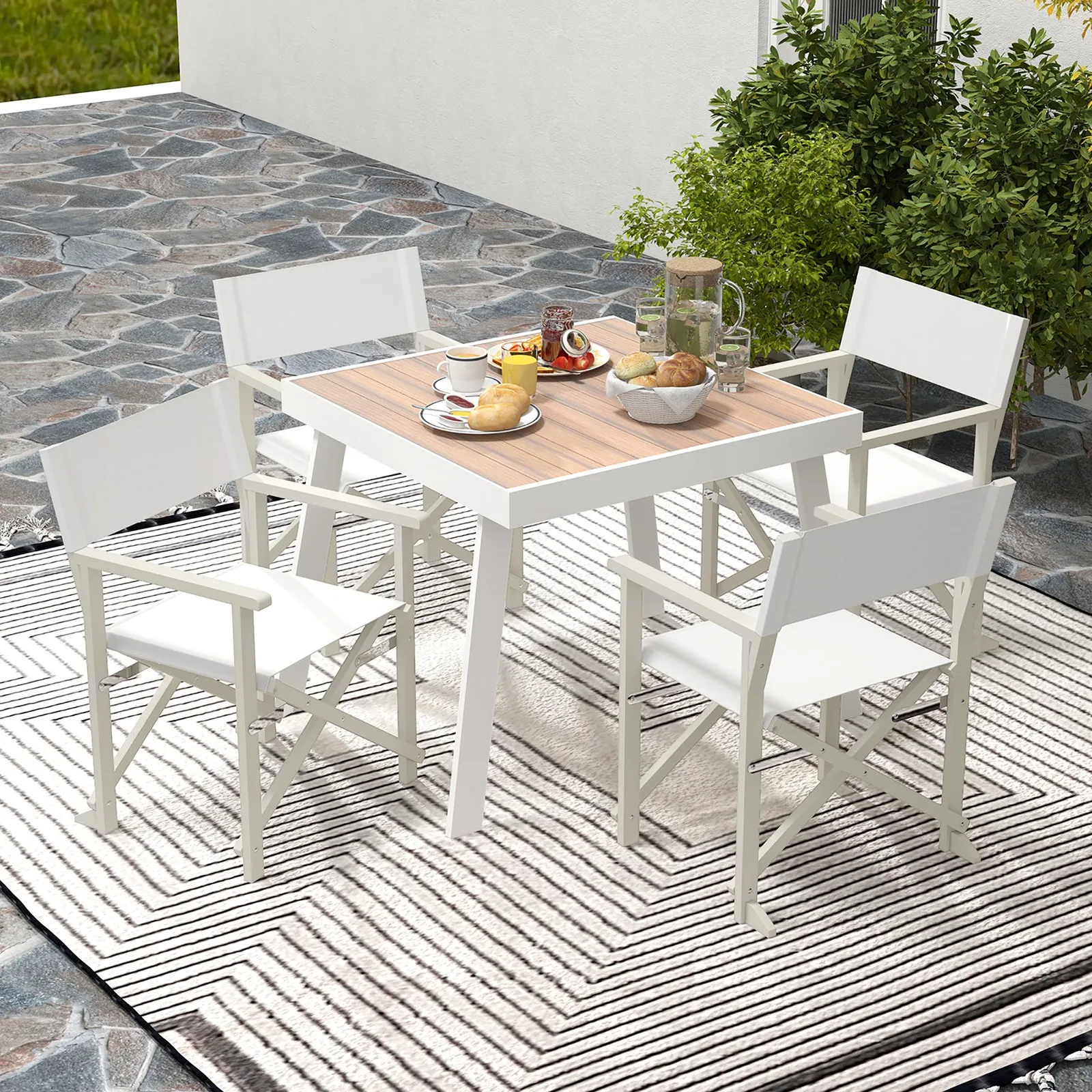 4PCS Folding Director Chair w/ Acacia Wood Frame & Machine Washable Oxford
4PCS Folding Director Chair w/ Acacia Wood Frame & Machine Washable Oxford
