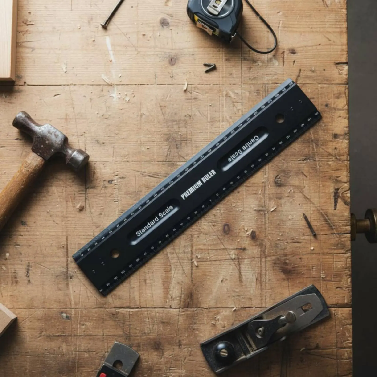 Aluminum Alloy Ruler Multifunctional Dual Purpose Measuring Ruler Layout Tool Corrosion Resistant Workshop Supply for DIY Users
Aluminum Alloy Ruler Multifunctional Dual Purpose Measuring Ruler Layout Tool Corrosion Resistant Workshop Supply for DIY Users