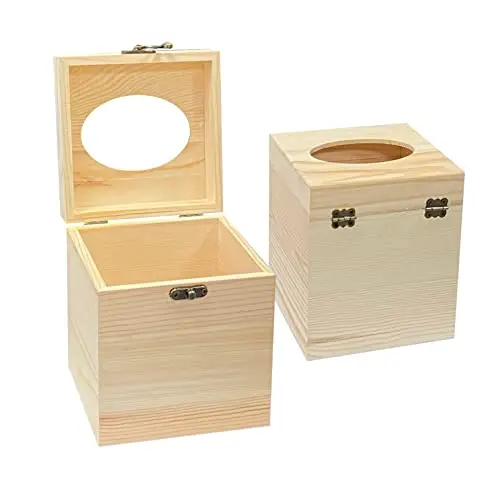 2pcs Raw Pine Wood Square Tissue Box Cover With Oval Cutout For DIY Craft And Home Decoration
2pcs Raw Pine Wood Square Tissue Box Cover With Oval Cutout For DIY Craft And Home Decoration