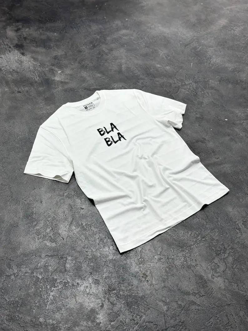 Men's White T-shirt Bla Bla Graphic T-shirt Men's Men White Tees Summer T-shirt For Men Men Oversize Tees
Men's White T-shirt Bla Bla Graphic T-shirt Men's Men White Tees Summer T-shirt For Men Men Oversize Tees