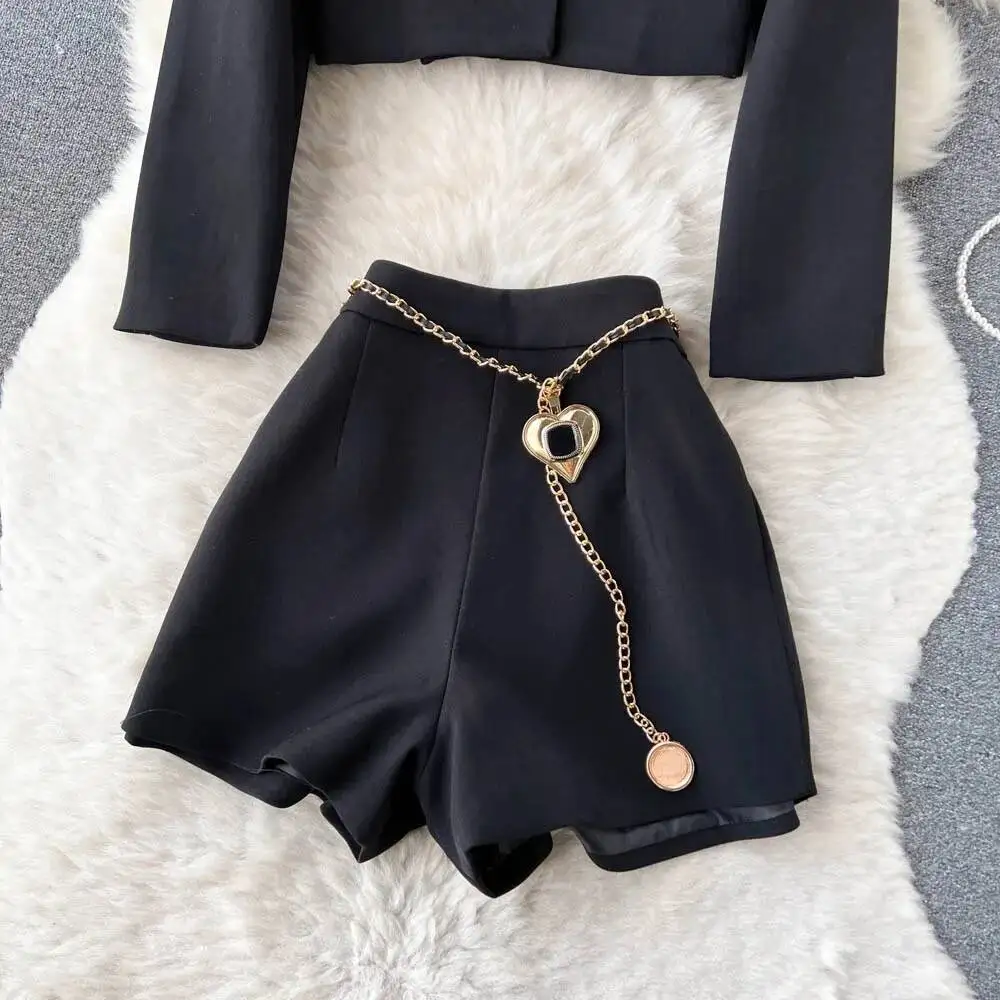 BabYoung Elegant Turn-Down Collar Sets Tailored Coat High Waist Wid Leg Pants Short Slim French Style Haruku Vintage Suit Shorts
BabYoung Elegant Turn-Down Collar Sets Tailored Coat High Waist Wid Leg Pants Short Slim French Style Haruku Vintage Suit Shorts