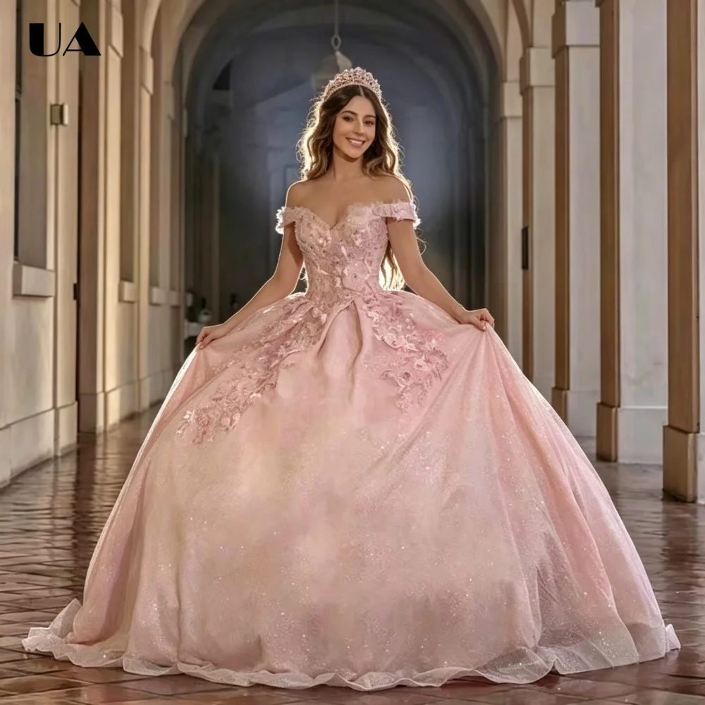 ULBYANRY Customized A-line Appliqued Sweet 15 Dress Classic Off-the-shoulder Quinceanera Dress Princess Style Lace-up Ball Gowm
ULBYANRY Customized A-line Appliqued Sweet 15 Dress Classic Off-the-shoulder Quinceanera Dress Princess Style Lace-up Ball Gowm