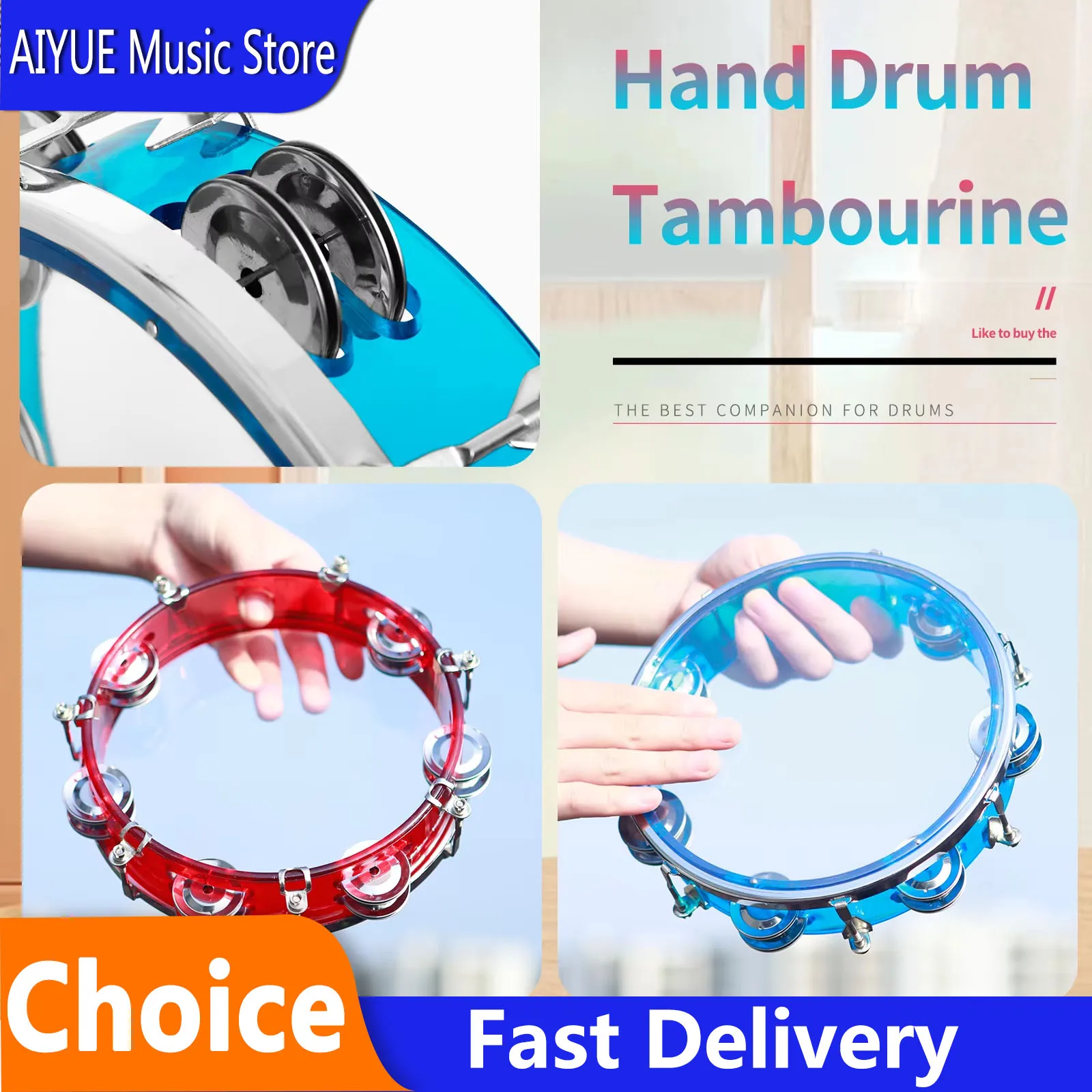 8 Inch Tambourine Hand Drum Handbell Drum Self-Tuning Double Row Tambourine Music Enlightenment Education Percussion Instrument
8 Inch Tambourine Hand Drum Handbell Drum Self-Tuning Double Row Tambourine Music Enlightenment Education Percussion Instrument