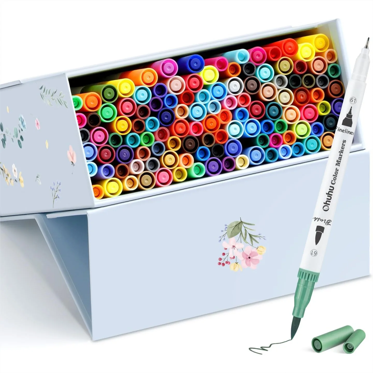120 Colors Dual Tip Markers Set for Adult Coloring Books No Bleeding Water-Based Fineliner & Brush Pens for Sketching Journaling Art Supplies
120 Colors Dual Tip Markers Set for Adult Coloring Books No Bleeding Water-Based Fineliner & Brush Pens for Sketching Journaling Art Supplies