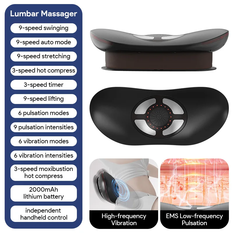 EMS Pulse Airbag Traction Waist Heating Vibration Electric Charging Curvature Lumbar Massager
EMS Pulse Airbag Traction Waist Heating Vibration Electric Charging Curvature Lumbar Massager