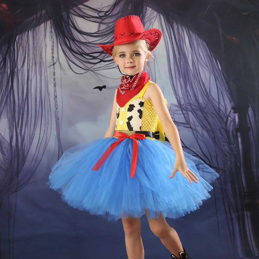 Girl Halloween Cowgirl Costume Tutu Dress with Scarf and Hat Baby Birthday Outfit Princess Kids Christmas Holiday Party Dresses
Girl Halloween Cowgirl Costume Tutu Dress with Scarf and Hat Baby Birthday Outfit Princess Kids Christmas Holiday Party Dresses