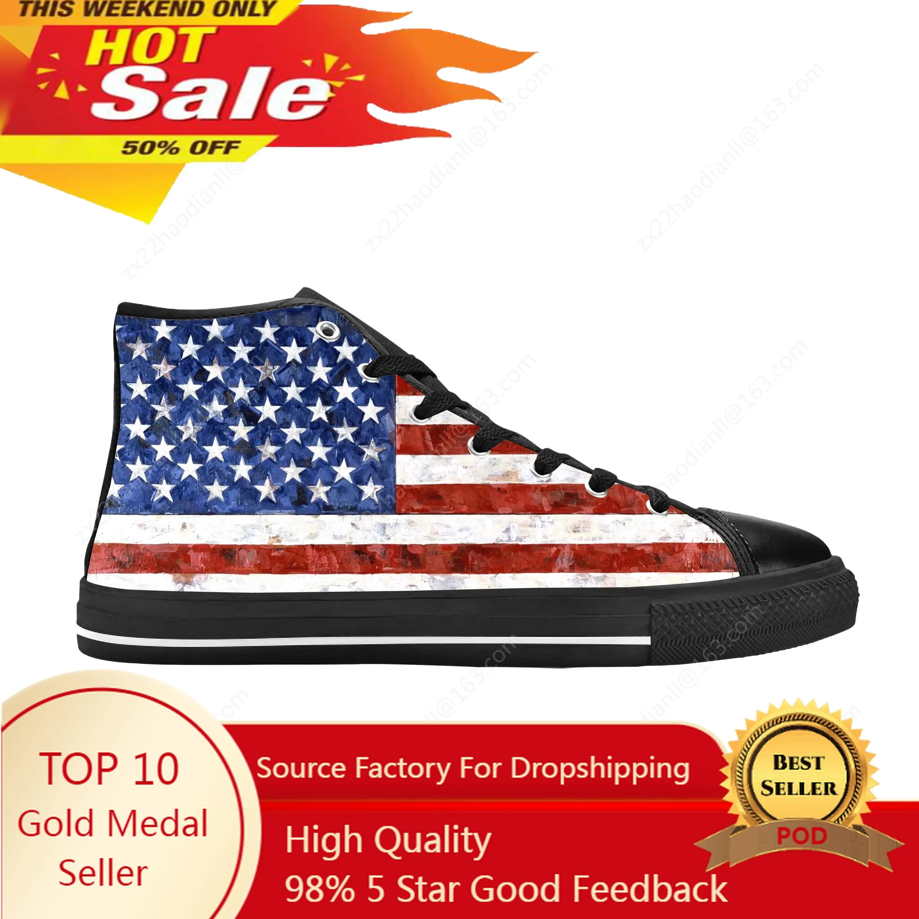 US USA American America Flag United States Funny Casual Cloth Shoes High Top Comfortable Breathable 3D Print Men Women Sneakers
US USA American America Flag United States Funny Casual Cloth Shoes High Top Comfortable Breathable 3D Print Men Women Sneakers