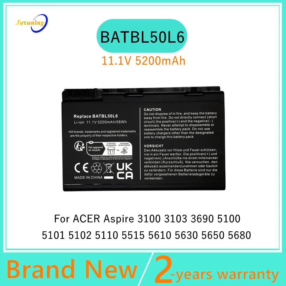 Laptop battery For Acer Aspire 3100 3103 3690 5100 5101 5102 5110 5515 5610 5630 5650 5680 For Extensa 5200 BATBL50L6
Laptop battery For Acer Aspire 3100 3103 3690 5100 5101 5102 5110 5515 5610 5630 5650 5680 For Extensa 5200 BATBL50L6