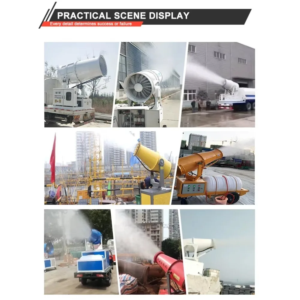 30m 100 Meter Dust Suppression Fog Cannon Sprayer Water Mist Machine for Cooling Air Purification Disinfection Mounted Use
30m 100 Meter Dust Suppression Fog Cannon Sprayer Water Mist Machine for Cooling Air Purification Disinfection Mounted Use
