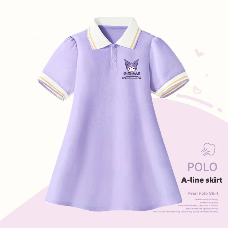 Miniso Sanrio Dress Korean Girl Kawaii Kuromi Polo Collar A-Line Dress Japanese Children's Summer Cartoon Academy Style Dress
Miniso Sanrio Dress Korean Girl Kawaii Kuromi Polo Collar A-Line Dress Japanese Children's Summer Cartoon Academy Style Dress