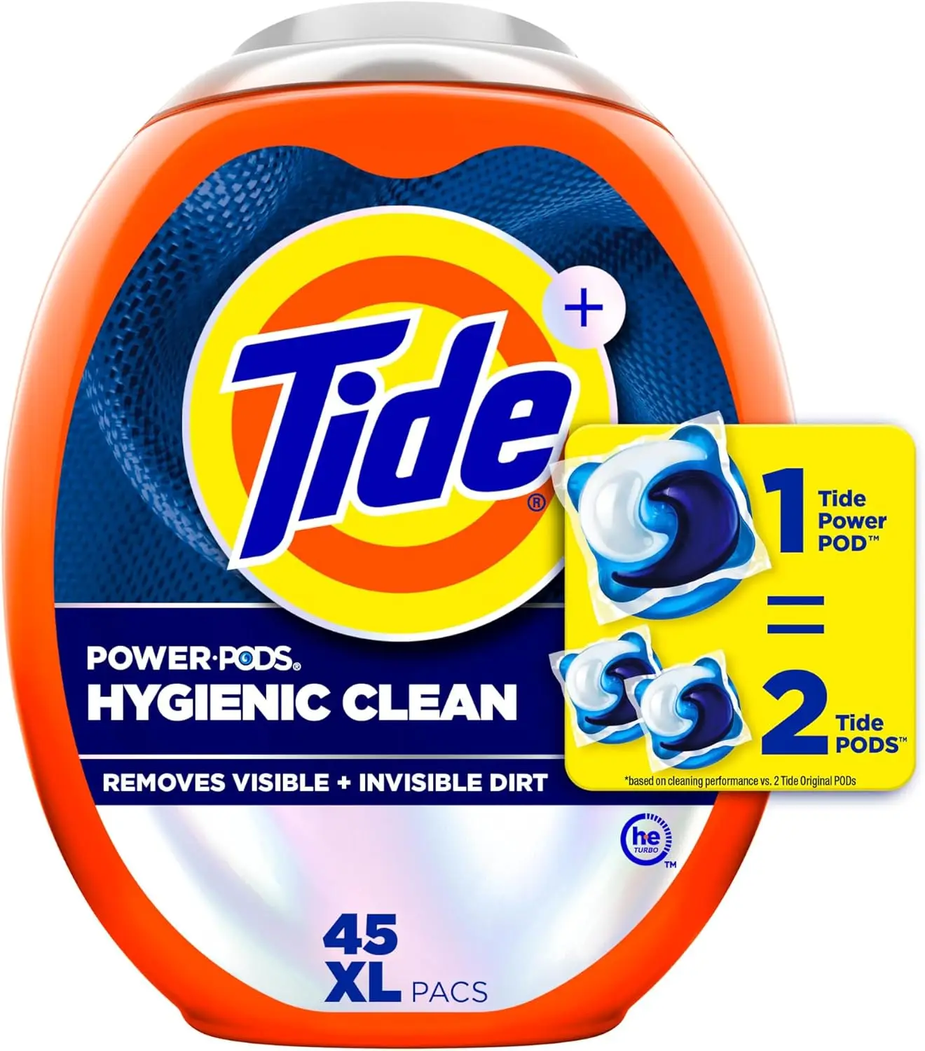 Laundry Detergent Pods, Original Scent, 45 Count, Removes Visible and Invisible Dirt
Laundry Detergent Pods, Original Scent, 45 Count, Removes Visible and Invisible Dirt
