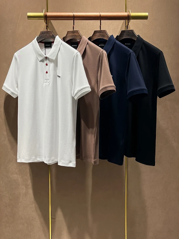 Kiton Summer Chiton embroidered men's lapel short-sleeved solid color simple fashion versatile casual POLO shirt
Kiton Summer Chiton embroidered men's lapel short-sleeved solid color simple fashion versatile casual POLO shirt