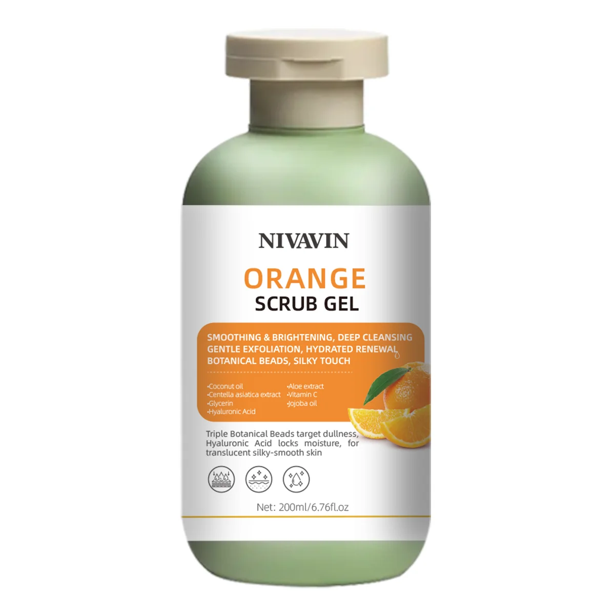 200 мл Orange Scrub Gel подходит для всех типов кожи, деликатно удаляет омертвевшую кожу, увлажняет и осветляет тон кожи.
200 мл Orange Scrub Gel подходит для всех типов кожи, деликатно удаляет омертвевшую кожу, увлажняет и осветляет тон кожи.