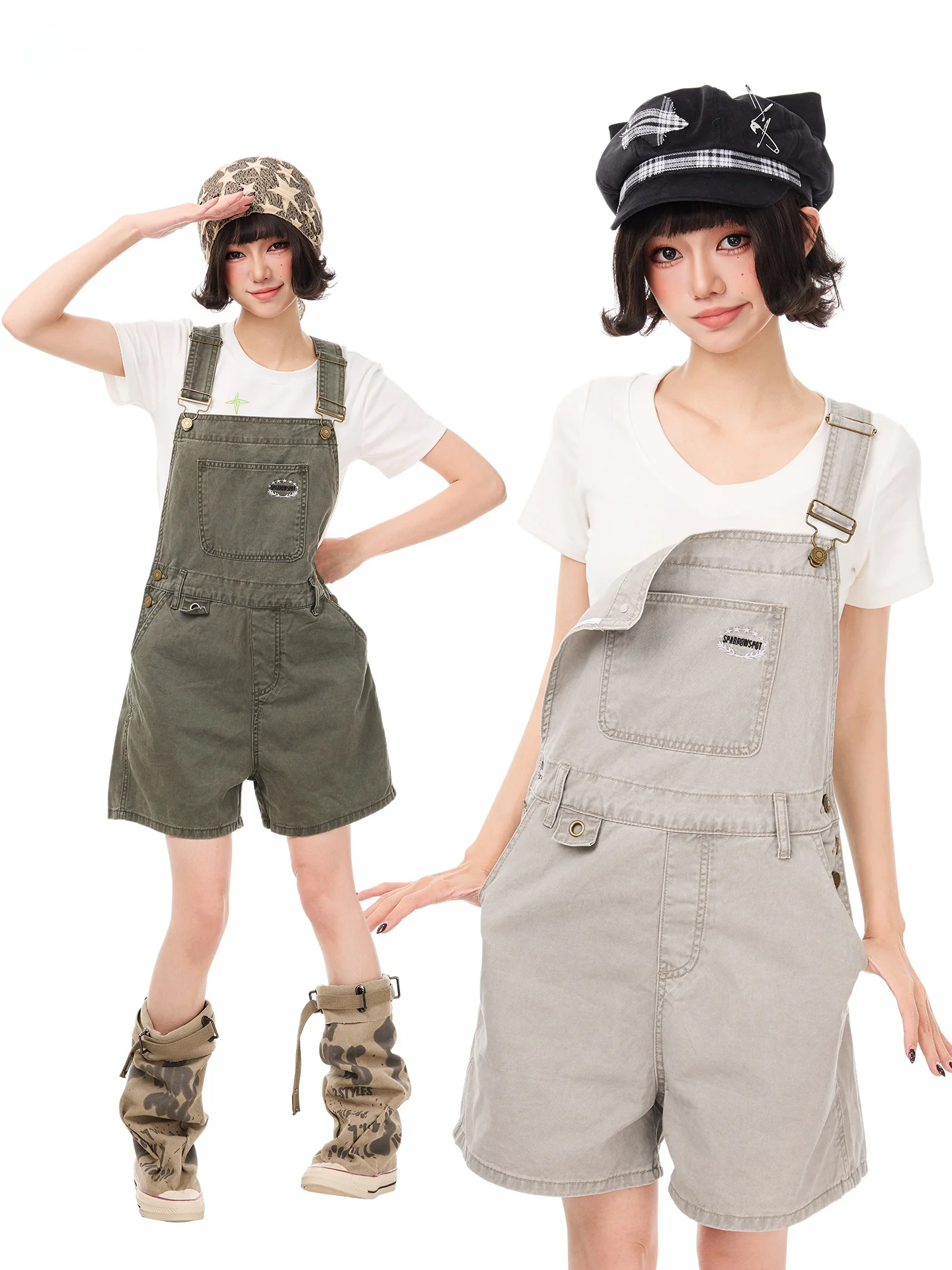 Washed Canvas Overalls Women's Small Size Loose Versatile Shorts Five-Point Summer American Casual High Waist Denim Jeans
Washed Canvas Overalls Women's Small Size Loose Versatile Shorts Five-Point Summer American Casual High Waist Denim Jeans