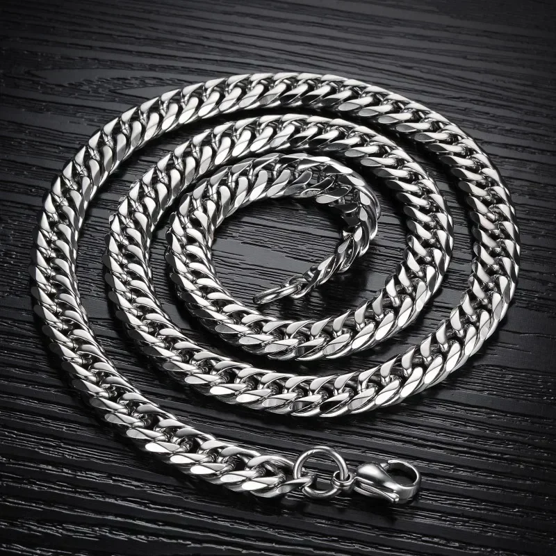 Never Fade 10mm Steel Cuban Chain Necklace for Women Men,Waterproof Silver Color Unisex Miami Curb Link Chain Choker
Never Fade 10mm Steel Cuban Chain Necklace for Women Men,Waterproof Silver Color Unisex Miami Curb Link Chain Choker