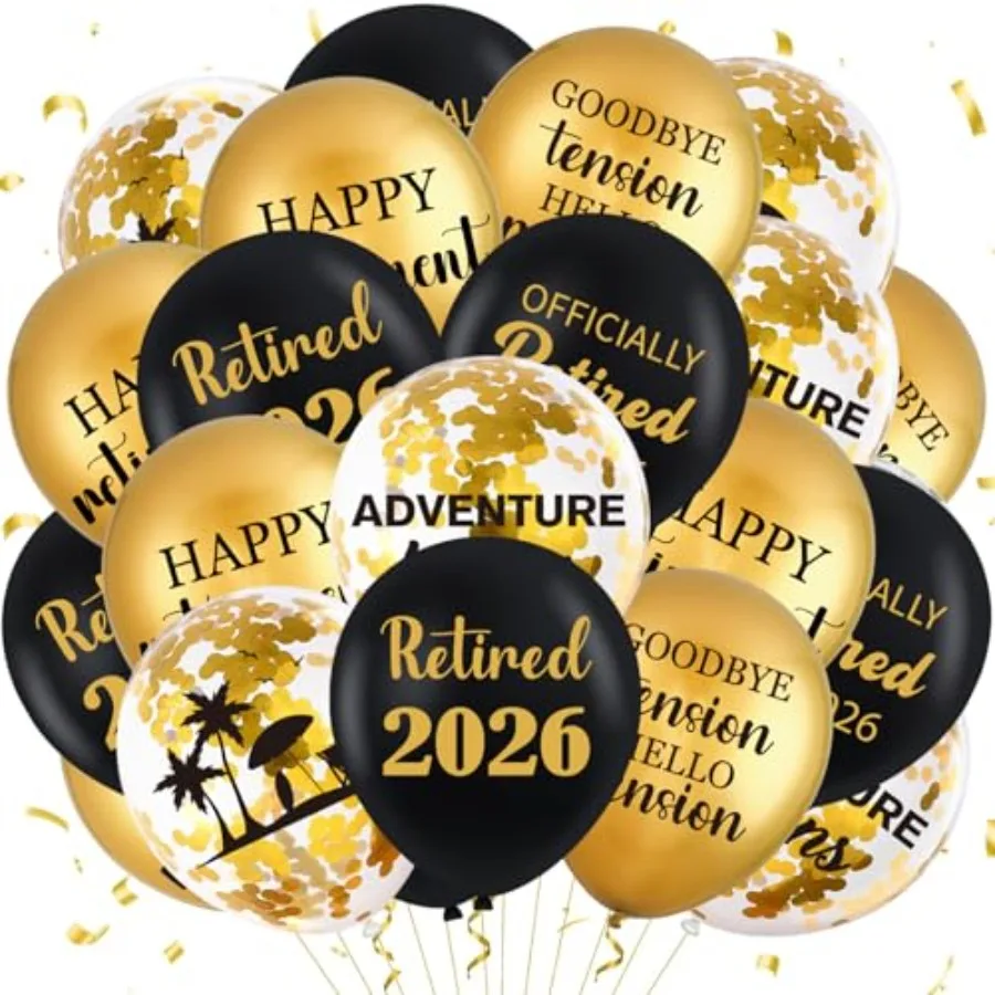 30pcs Happy Retirement Balloons Men Retirement Decorations for Retirement Party Supplies Decor Women Coworker Resignation Party
30pcs Happy Retirement Balloons Men Retirement Decorations for Retirement Party Supplies Decor Women Coworker Resignation Party
