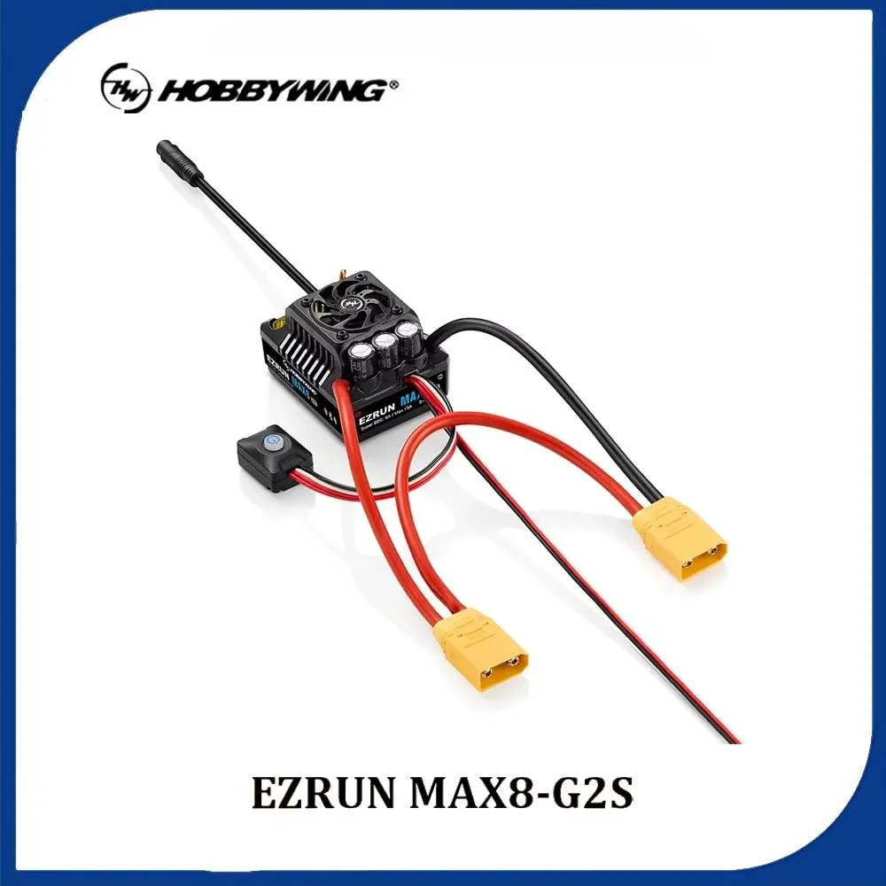 Hobbywing EZRun MAX8 G2S 160A Brushless ESC 3-6S Waterproof Sensored with 6A BEC for 1/10 1/8 RC Model Car Buggy
Hobbywing EZRun MAX8 G2S 160A Brushless ESC 3-6S Waterproof Sensored with 6A BEC for 1/10 1/8 RC Model Car Buggy