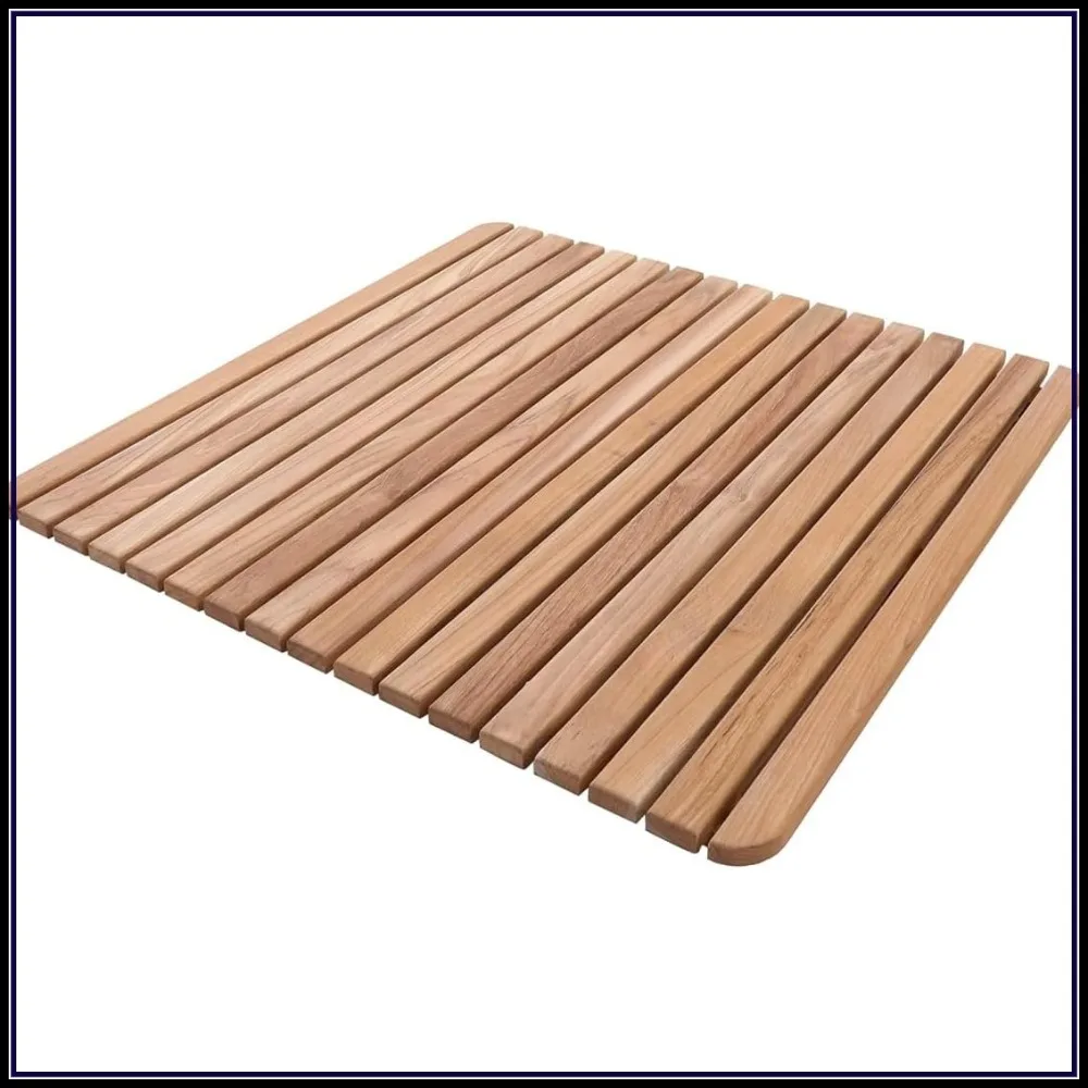 Nordic Style Teak Shower Mat - Non-Slip Wooden Bath Mat for Indoor/Outdoor Use, Spa, Pool, Hot Tub (24x24", Natural Finish)
Nordic Style Teak Shower Mat - Non-Slip Wooden Bath Mat for Indoor/Outdoor Use, Spa, Pool, Hot Tub (24x24", Natural Finish)