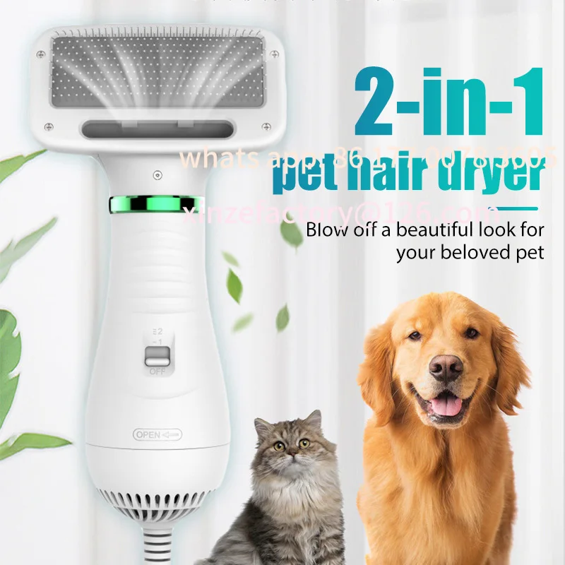 Customizable 2 In 1 Pet Hair Dryer Brush Grooming for Cat and Dog Brush Professional Home Grooming Furry Drying Portable Dog
Customizable 2 In 1 Pet Hair Dryer Brush Grooming for Cat and Dog Brush Professional Home Grooming Furry Drying Portable Dog