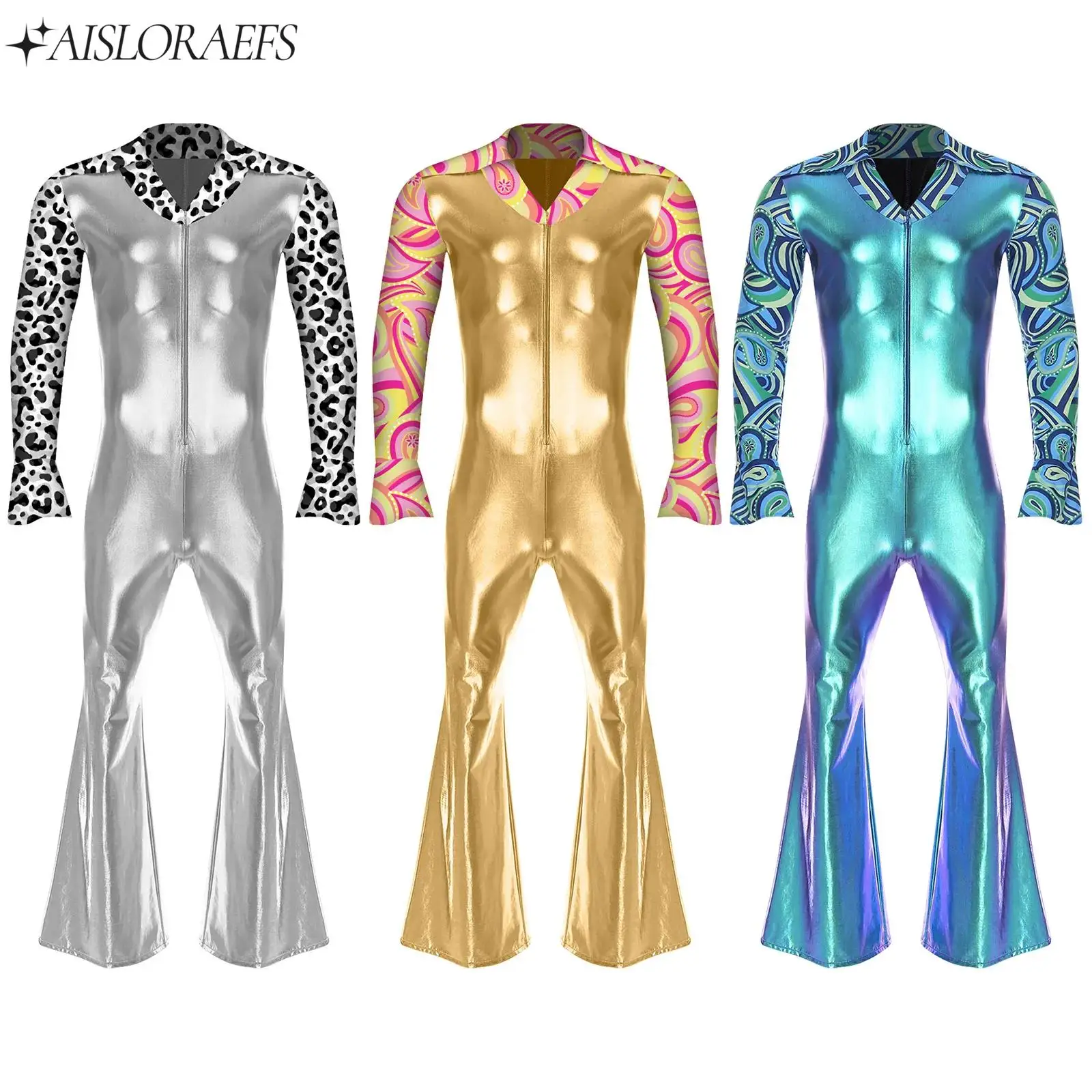 Adult Men Bell Bottom Pants Jumpsuit Vintage 80s Disco Hippie Rompers Costume for Rock Music Jazz Dance Halloween Party Clubwear
Adult Men Bell Bottom Pants Jumpsuit Vintage 80s Disco Hippie Rompers Costume for Rock Music Jazz Dance Halloween Party Clubwear