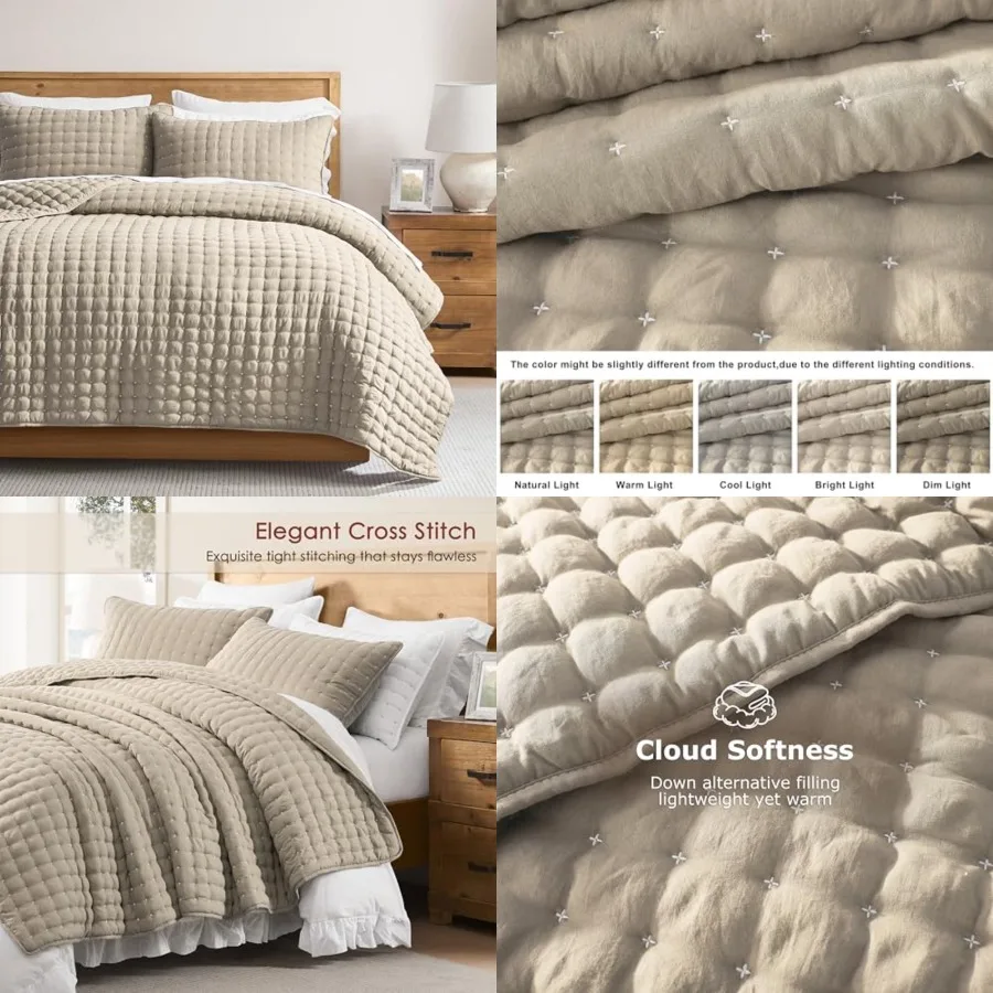 Beige Size Quilt Bedding Sets with Pillow Shams, Tan Cream Lightweight Bedspread Coverlet, Quilted Blanket Thin Comforter Bed C
Beige Size Quilt Bedding Sets with Pillow Shams, Tan Cream Lightweight Bedspread Coverlet, Quilted Blanket Thin Comforter Bed C
