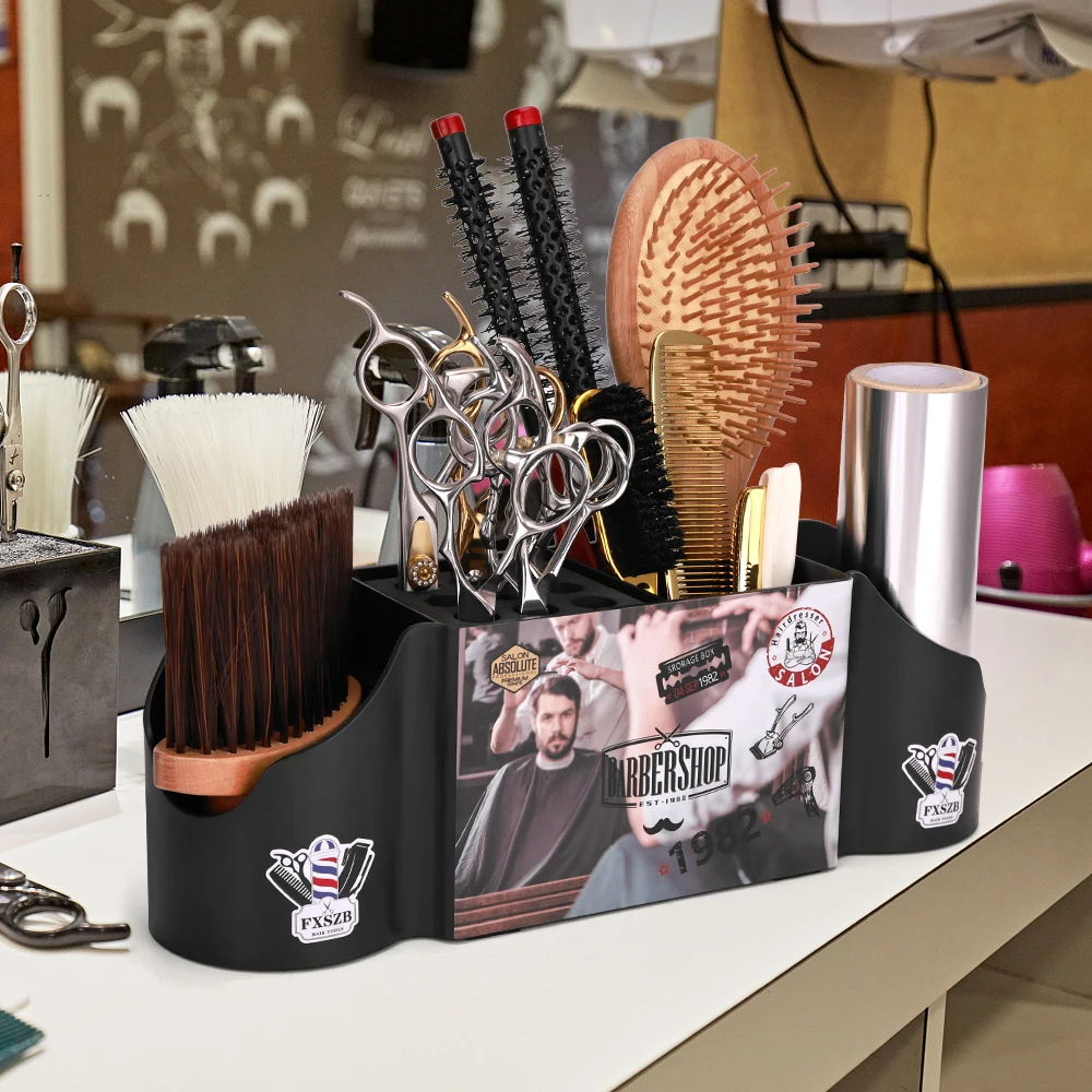 Salon Tool Organizer, Salon Scissors Combs Clippers Organizer Holder, Desktop Hairdressing Tools Display Barber Storage Box
Salon Tool Organizer, Salon Scissors Combs Clippers Organizer Holder, Desktop Hairdressing Tools Display Barber Storage Box