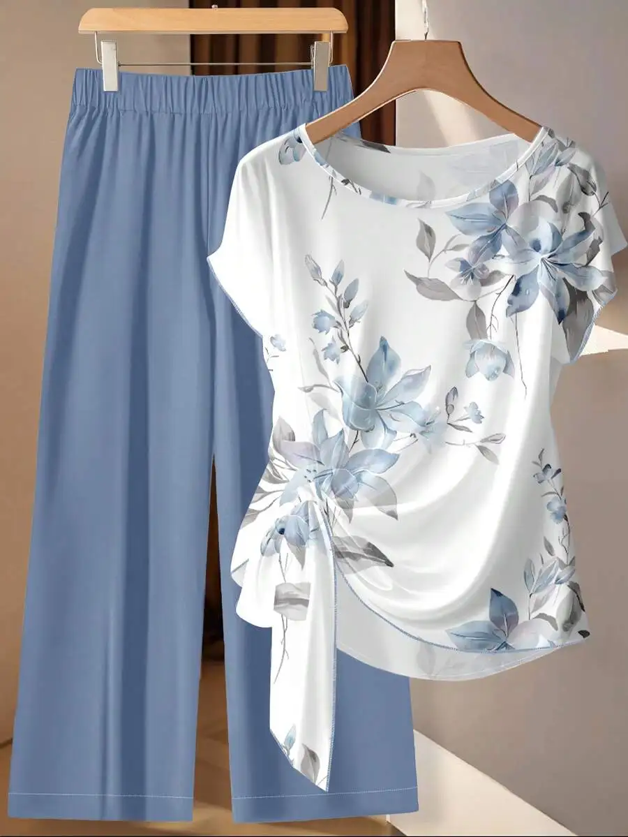 Floral Print Plus Size 2 Piece Set Casual Vacation Outfit
Floral Print Plus Size 2 Piece Set Casual Vacation Outfit