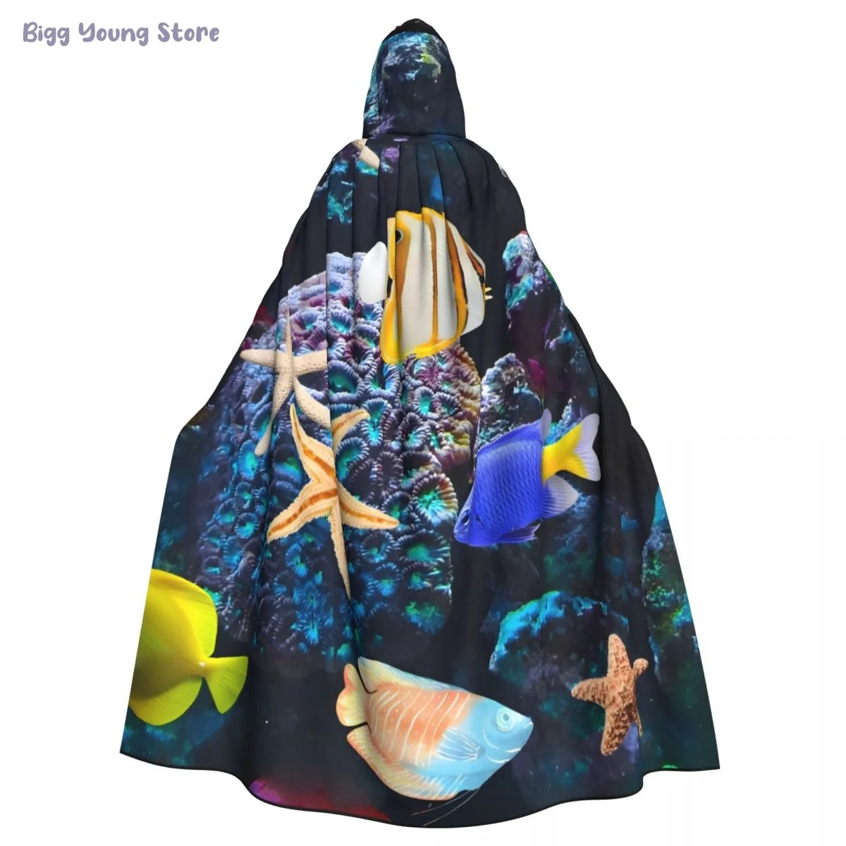 Underwater Fish Dolphins Hooded Cloak Polyester Unisex Witch Cape Costume Accessory
Underwater Fish Dolphins Hooded Cloak Polyester Unisex Witch Cape Costume Accessory