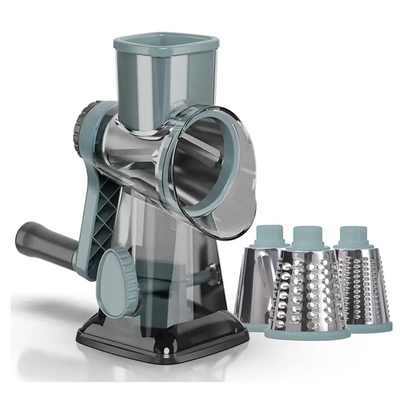 AC76-3-In-1 Rotary Cheese Grater, Manual Vegetable Slicer And Nut Grinder, Stainless Steel Kitchen Shredder
AC76-3-In-1 Rotary Cheese Grater, Manual Vegetable Slicer And Nut Grinder, Stainless Steel Kitchen Shredder