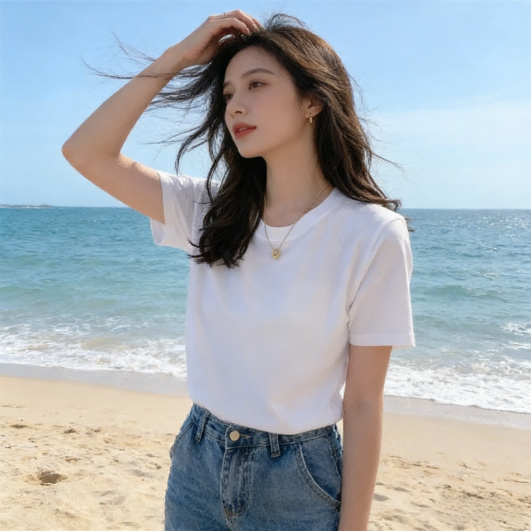 2026 Summer Men Women Solid Color Blank Cotton T-shirt O-neck Short-Sleeve Couple Tee Tops Comfortable Casual Family Clothing
2026 Summer Men Women Solid Color Blank Cotton T-shirt O-neck Short-Sleeve Couple Tee Tops Comfortable Casual Family Clothing