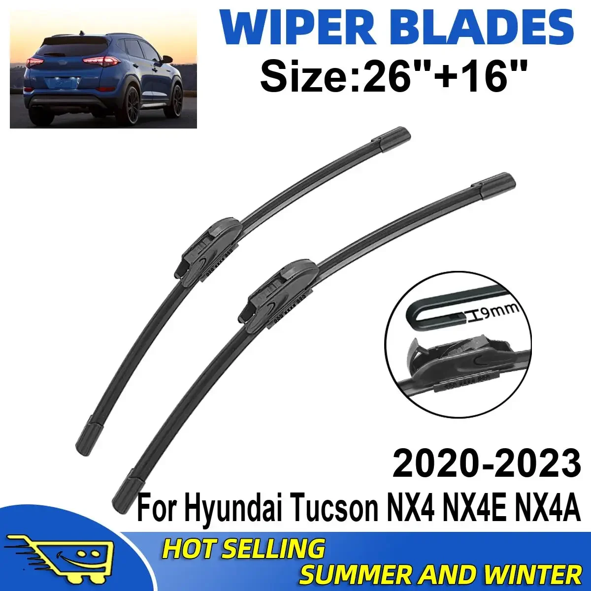 2PCS Wiper Blades Set Kit For Hyundai Tucson NX4 NX4E NX4A 2020-2023 Front Windshield Brushes Windscreen Window Accessories
2PCS Wiper Blades Set Kit For Hyundai Tucson NX4 NX4E NX4A 2020-2023 Front Windshield Brushes Windscreen Window Accessories