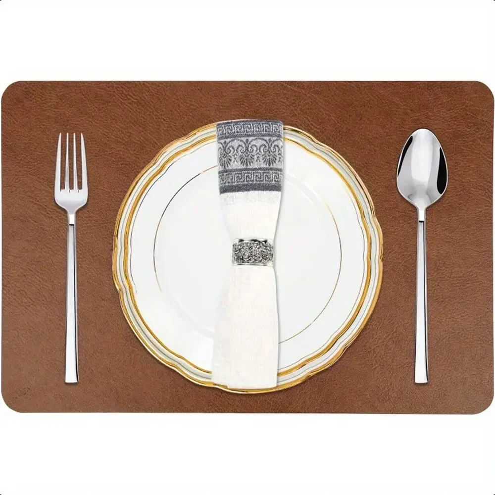 Faux Leather Placemats - Non-Slip, Heat-Resistant Table Mats with Cowhide Texture for Dining & Kitchen,PU Table Place Mats Doily
Faux Leather Placemats - Non-Slip, Heat-Resistant Table Mats with Cowhide Texture for Dining & Kitchen,PU Table Place Mats Doily