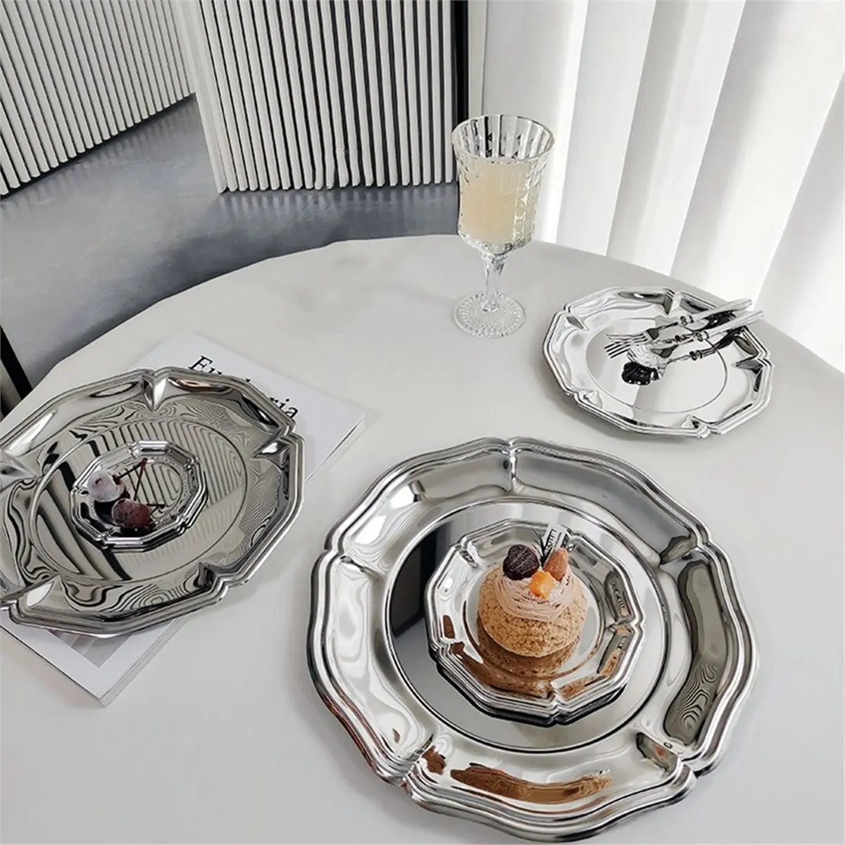 Time Saving Vintage Embossed Silver Round Tray Serving Platter for Desserts Jewelry Storage Organizer Snack Plate 25.3cm 10inch
Time Saving Vintage Embossed Silver Round Tray Serving Platter for Desserts Jewelry Storage Organizer Snack Plate 25.3cm 10inch