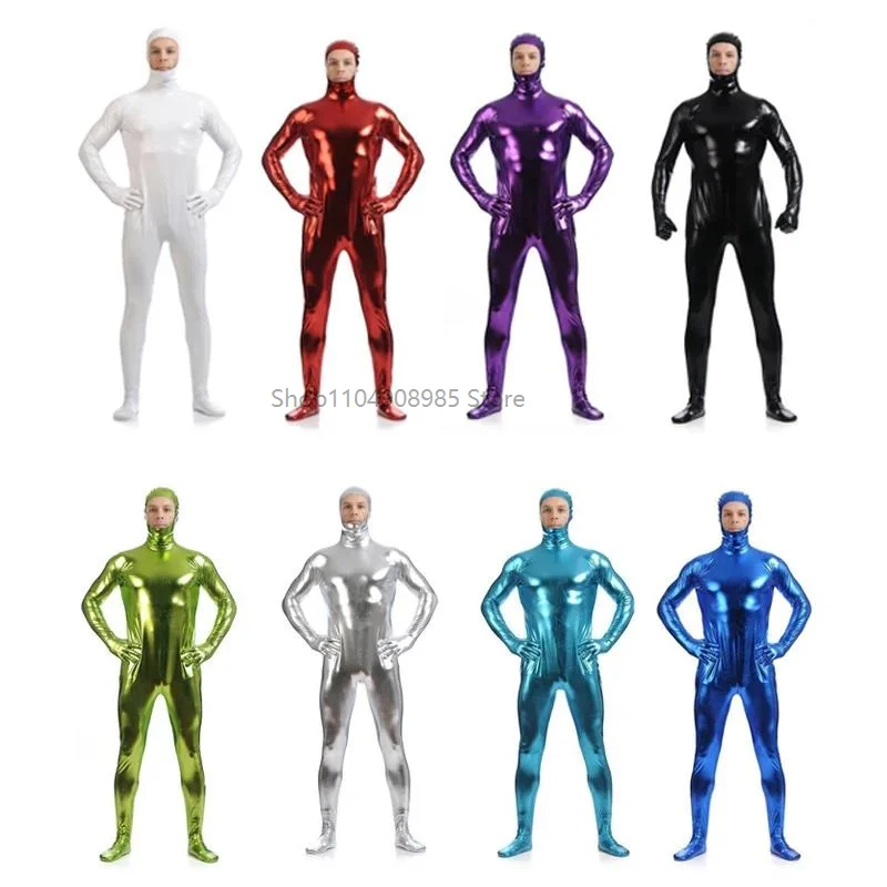 Men Women Full Body Suit Spandex Zentai Metallic Shiny Bodysuit Expose Face Jumpsuit Halloween Party Carnival Cosplay Costume
Men Women Full Body Suit Spandex Zentai Metallic Shiny Bodysuit Expose Face Jumpsuit Halloween Party Carnival Cosplay Costume