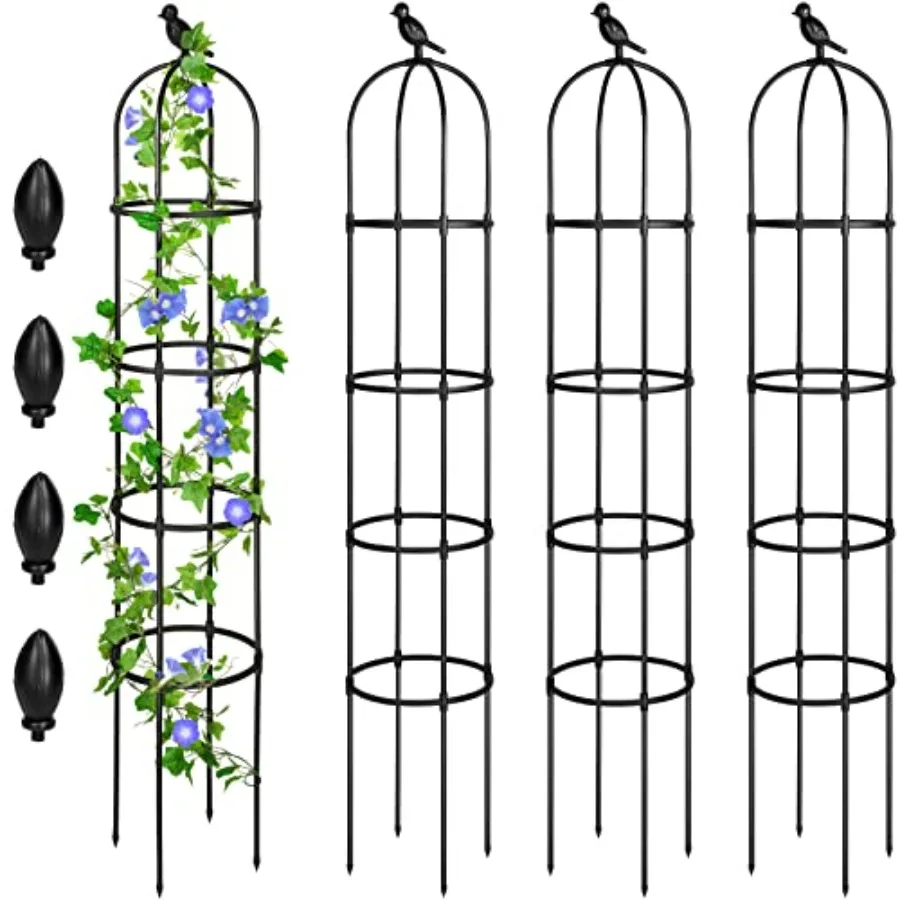 4 Pack 6 Feet Garden Obelisk Trellis for Climbing Plants Outdoor Rustproof Rose Pots Tall Garden Trellis for Outdoor Indoor Vin
4 Pack 6 Feet Garden Obelisk Trellis for Climbing Plants Outdoor Rustproof Rose Pots Tall Garden Trellis for Outdoor Indoor Vin