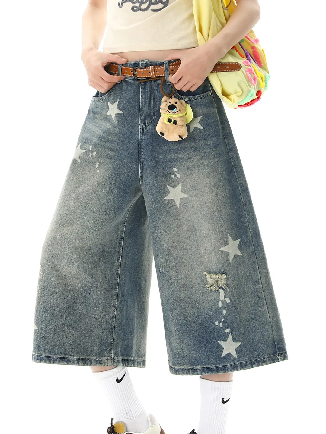 Summer 2026 Slimming Vintage Star Print Light Blue Denim Jeans Women's Loose High Waist Thin Wide Leg Straight Cut Casual Pants
Summer 2026 Slimming Vintage Star Print Light Blue Denim Jeans Women's Loose High Waist Thin Wide Leg Straight Cut Casual Pants